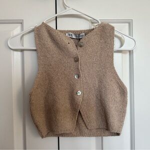 NWT Zara cropped sweater tank